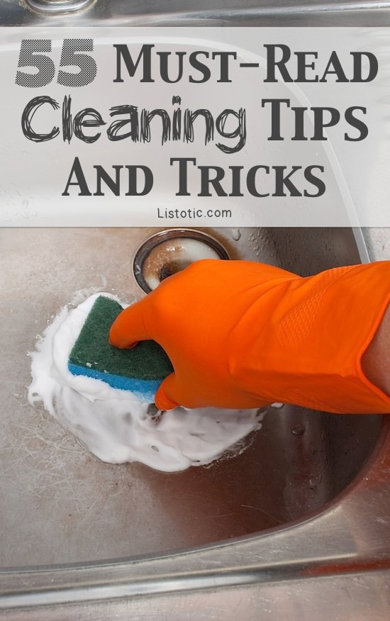 Cleaning is one of the most tiring and boring chores that must be done. However, with these 55 cleaning tips and tricks you can make it easier and effortless.