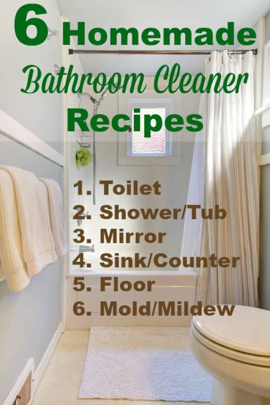 With these 6 homemade bathroom cleaner recipes, you can clean your bathroom effectively from top to bottom without losing the weight of your pocket.