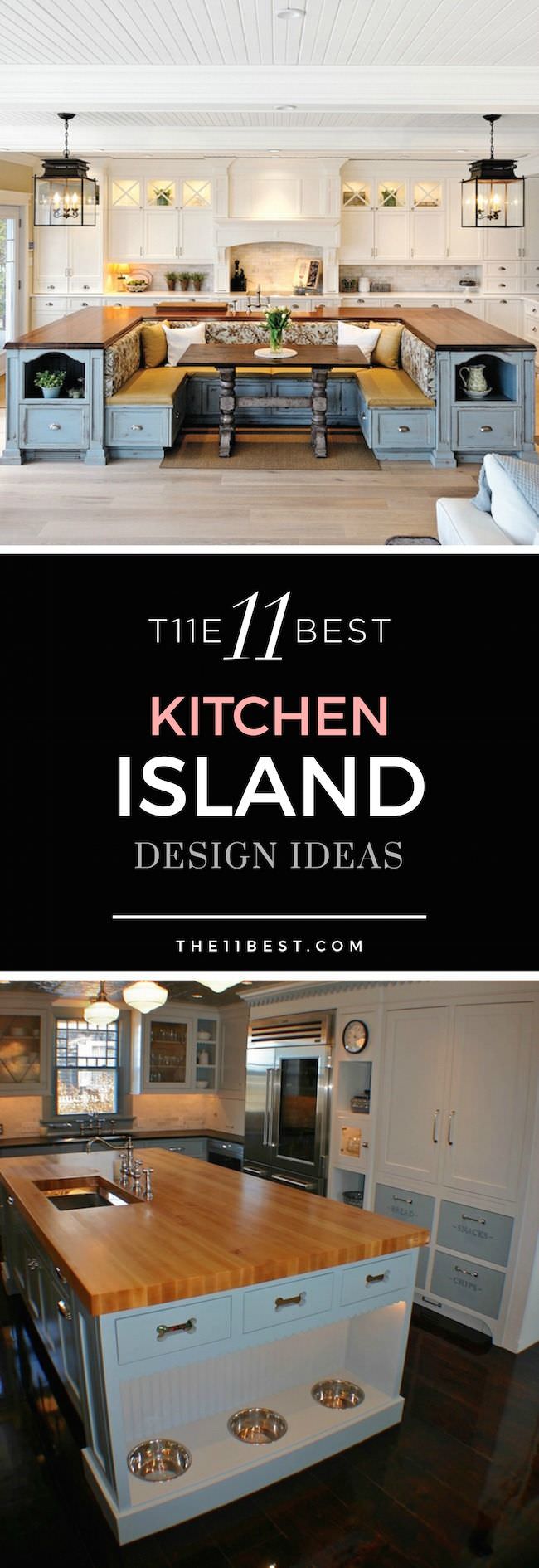 Kitchen islands make the kitchen more comfortable, functional and organized. Look at these 11 best kitchen islands for inspiration.