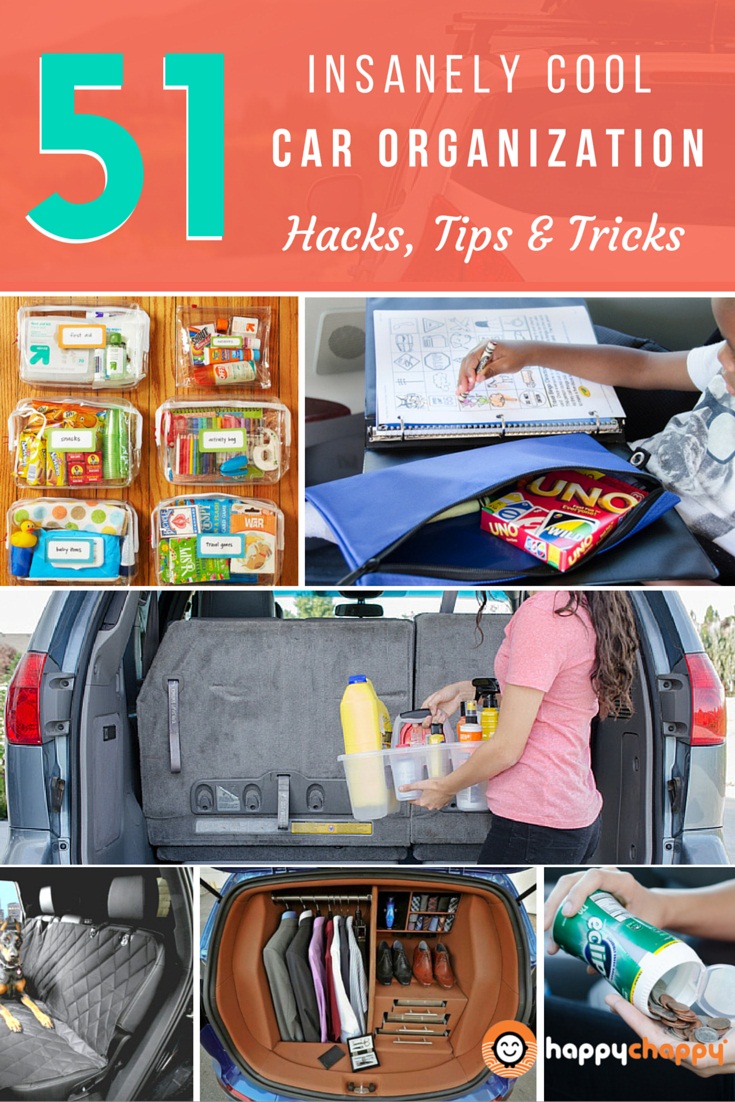 With these 51 cool car organization tips and tricks organize your car to make your drives more fun and useful. Check out!