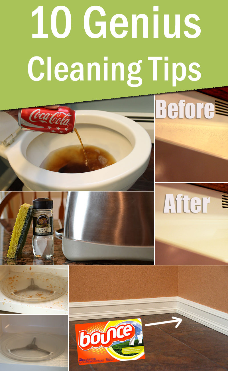 With these 10 genius cleaning tips you can clean your home quickly and easily. Check out!