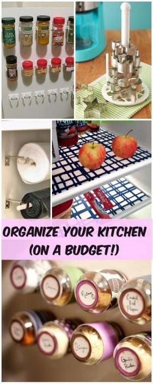 Organizing your kitchen can be expensive but not with these kitchen organization ideas on a budget.