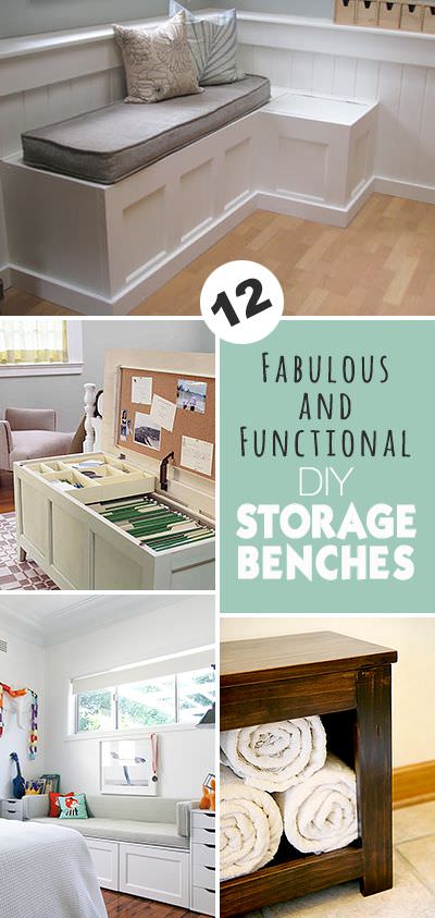 If you have a smaller home these DIY storage bench projects are for you. These storage benches have more seating space and more storage space at the same time.
