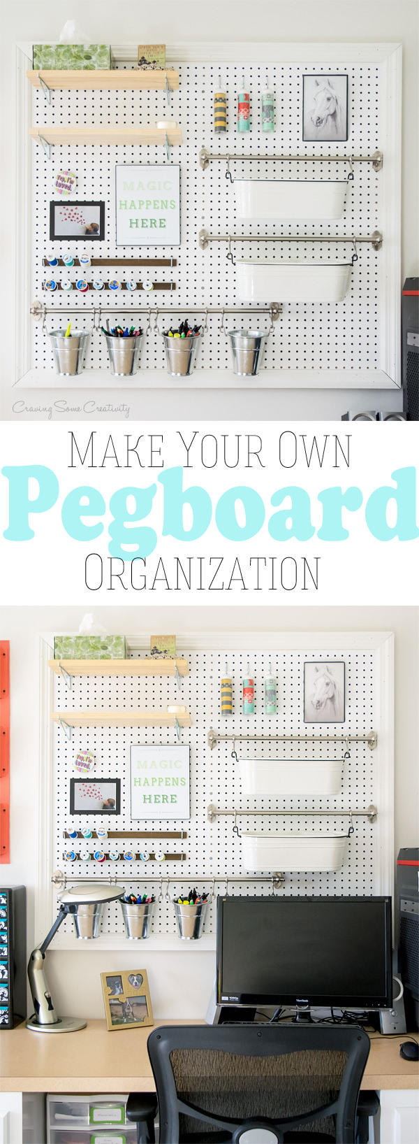 It's really an interesting idea to have a home office and a home office should have a PEGBOARD ORGANIZER. Learn how to build it for your home office in this post.
