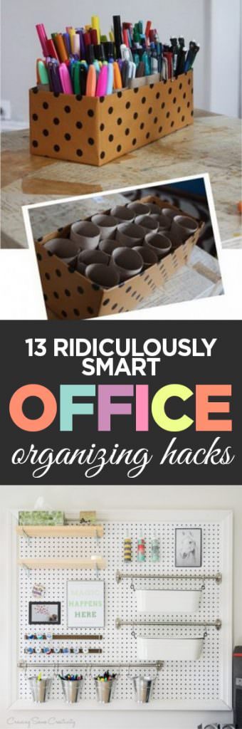 It's a fact that an organized and good-looking home office can improve your productivity! And here in this post, you can learn how to do this with these Ridiculously Smart Office Organizing Hacks.