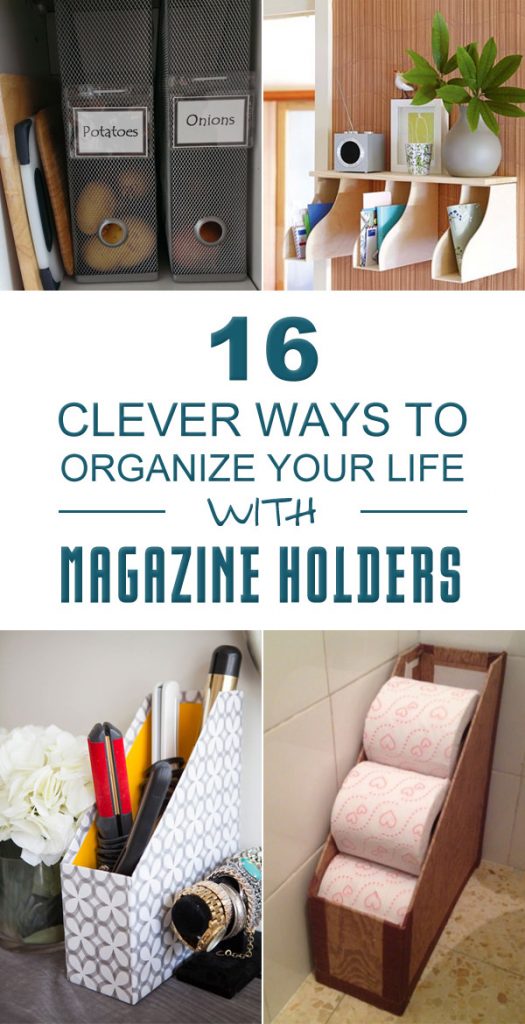 Magazine holders are so creative and can be used in a number of ways in organizing your home, check out some of these most creative uses for magazine holders!