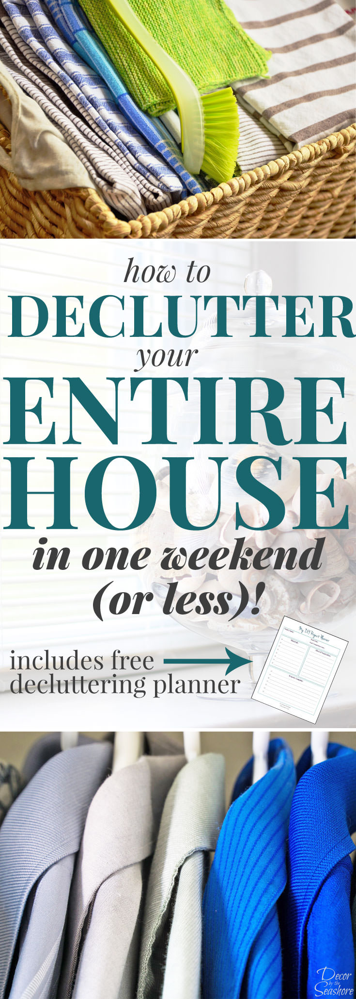 If you're a busy person and time is an issue then check out these step-by-step instructions to declutter your entire home in just ONE weekend. It is actually possible!