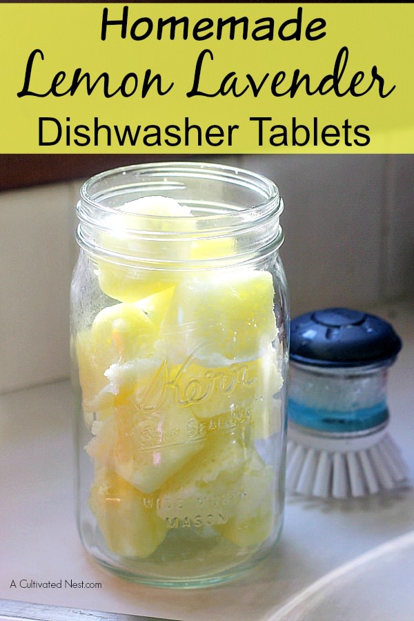 These homemade dishwasher tablets save a ton of money, smells divine, and gives a sense of accomplishment and control over the ingredients.