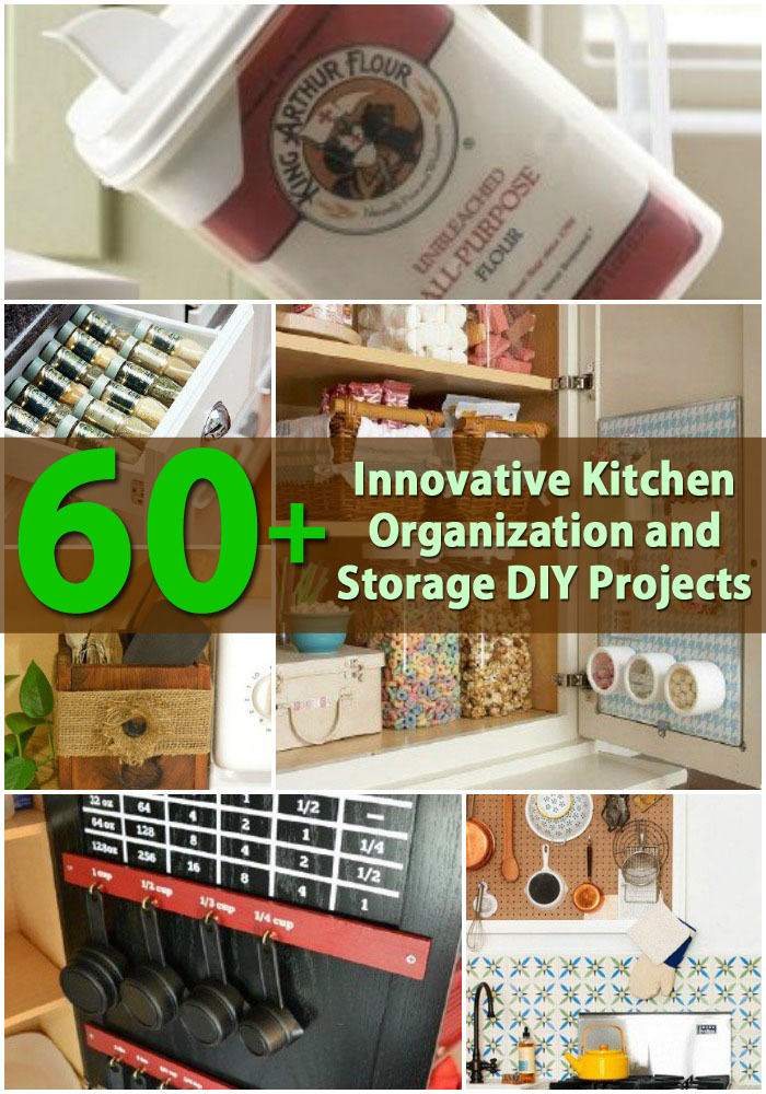Getting organized is important and organization never stops, especially if the place is your KITCHEN and here're the 60+ Innovative Kitchen Organization and Storage DIY Projects to look at.
