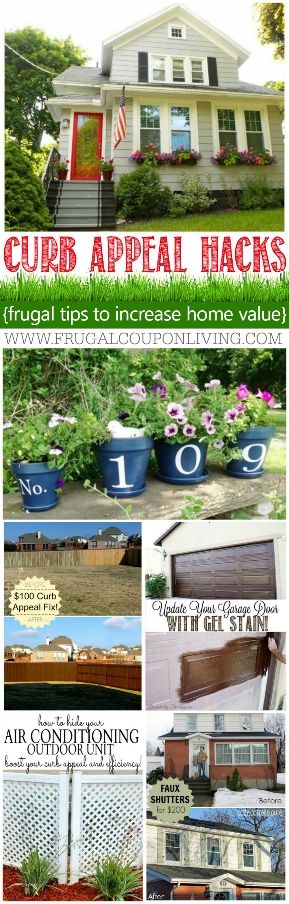 Do you want to update the appearance of your home for the little expense to increase your home value? Check out these Frugal Home Ideas!