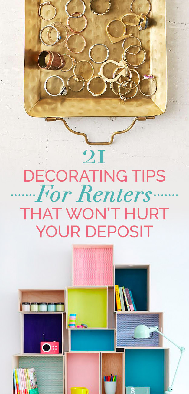 The choice for the renters is very limited and you can't do big changes if landlord says no, but it doesn't mean your home deserves to be boring. Here're some cheap and easy decorating tricks to help you!