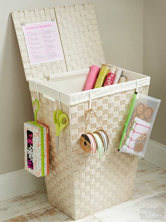 Keep all your gift wrapping supplies on hand with these easy storage projects. Must check out!