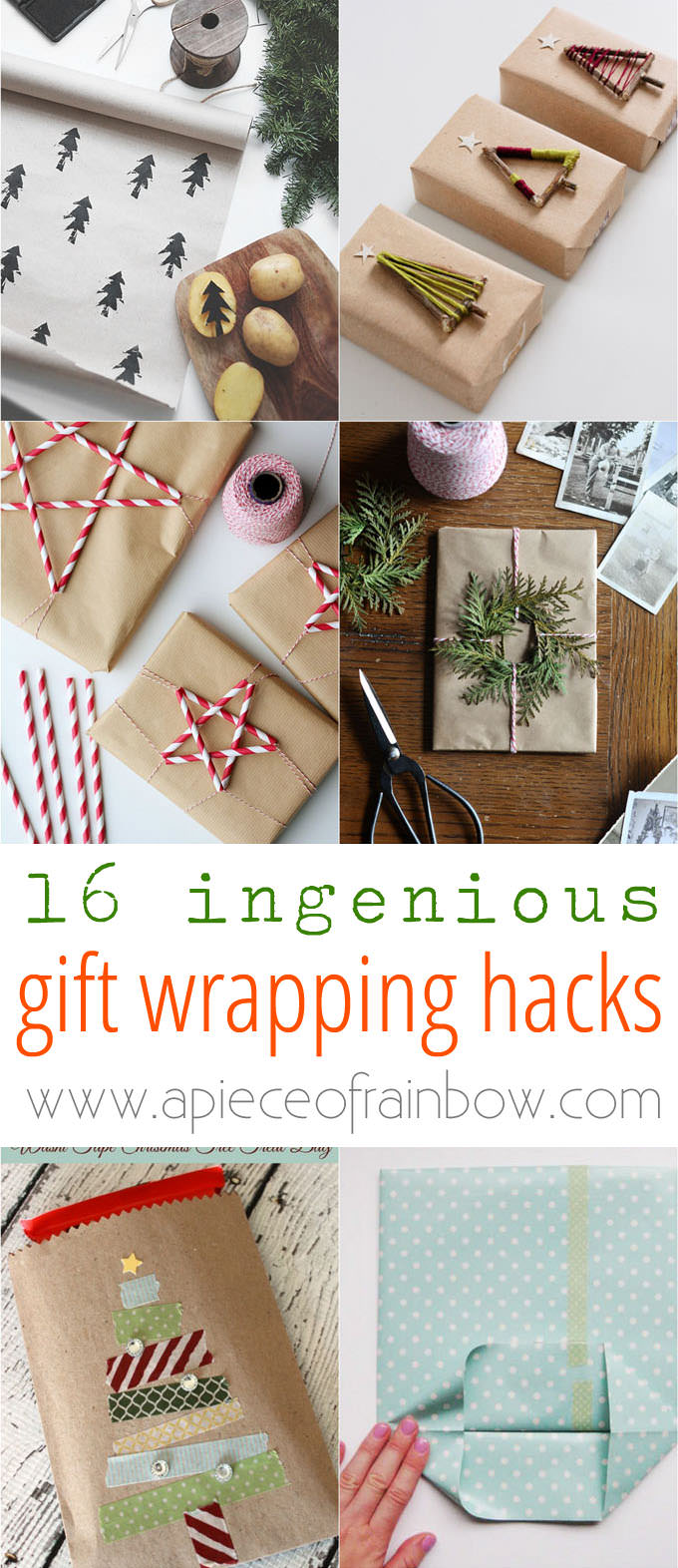 Check out the 16 GIFT wrapping hacks! Gift wrapping is an art, it creates excitement when someone opens up your gift.