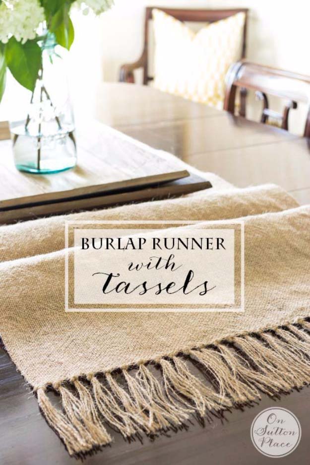 diy-burlap-table-runner-with-tassels