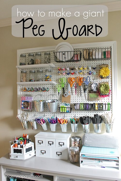 Keep your craft supplies organized and at one place where you can find them in time with these CRAFT storage ideas for small spaces!