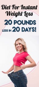 Diet For Instant Weight Loss- 20 Pounds Less In 20 Days! • VeryHom